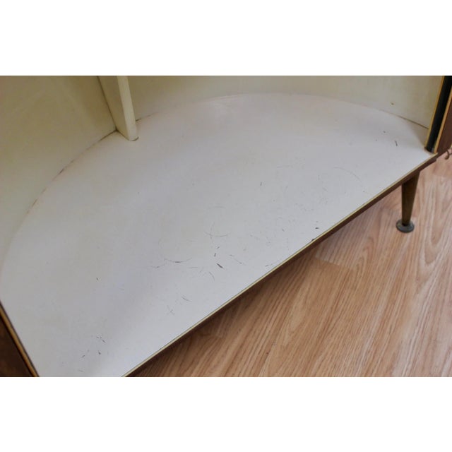 Wood Vintage 1960s Barrel Shaped Dry Bar Liquor Cabinet For Sale - Image 7 of 12