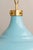 Hudson Valley Lighting Mark D. Sikes 3 Light Painted No. 1 Pendant, Aged Brass & Baby Blue For Sale - Image 4 of 7