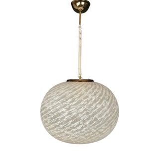 Large Swirl Murano Glass Pendant Lamp from Vetri Murano, Italy, 1970s For Sale