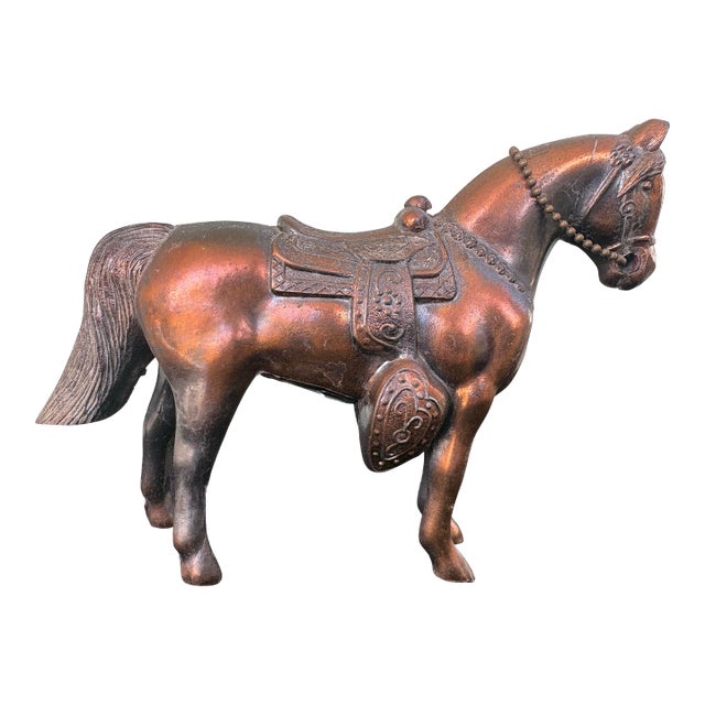 Early 20th Century Cast Metal Horse Coin Bank by Creative, Brooklyn Ny 5.25” For Sale
