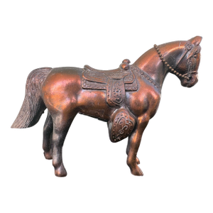 Early 20th Century Cast Metal Horse Coin Bank by Creative, Brooklyn Ny 5.25”