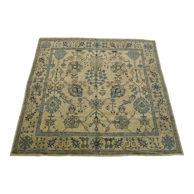 Antique Oushak Rug 9.3x9.0 For Sale