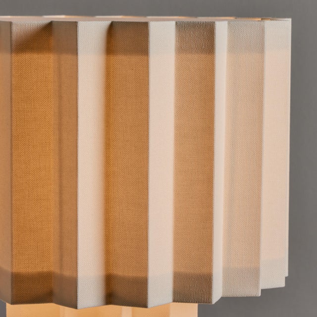 Plissé White Edition' Pleated Textile Table Lamp by Folkform for Örsjö For Sale - Image 13 of 17