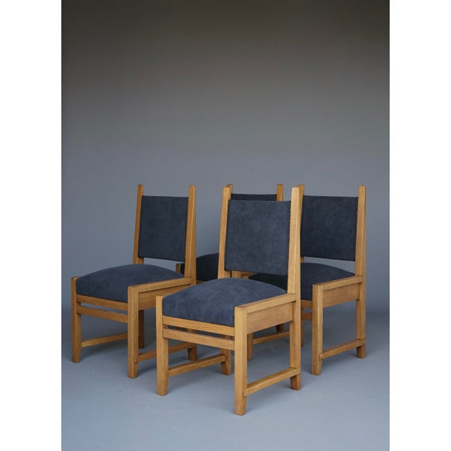 Hague School Dining Chairs attributed to Henk Wouda, 1920s, Set of 4 For Sale - Image 13 of 18