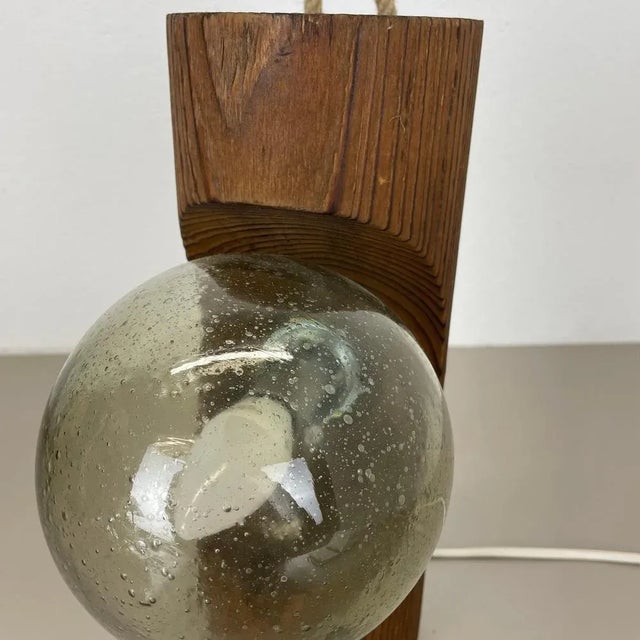 Large Organic Sculptural Pine Wooden Table Light from Temde Lights, Germany, 1970s For Sale - Image 12 of 18