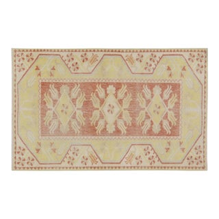 Vintage Turkish Anatolian Hand Knotted Wool Rug, 2'8x4'3 For Sale