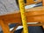 Vintage Rustic Country Colonial Oak Wood Cane Rocking Chair For Sale - Image 12 of 16
