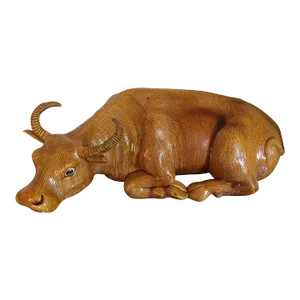 19th Century Chinese Ochre Glaze Ox Model