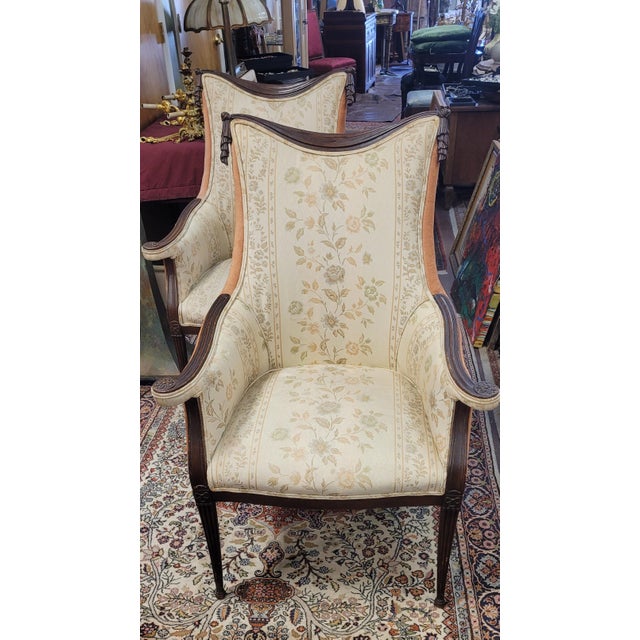 Fine Pair of 1940s Carved Parlor Chairs For Sale - Image 9 of 15