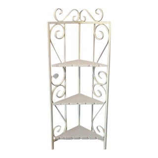 Vintage 1960s Iron 3 Tier Book Shelf Etagere For Sale