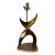 Mid 20th Century Biomorphic Modernist Brass and Lucite Lamp in the Style of Jean Arp For Sale
