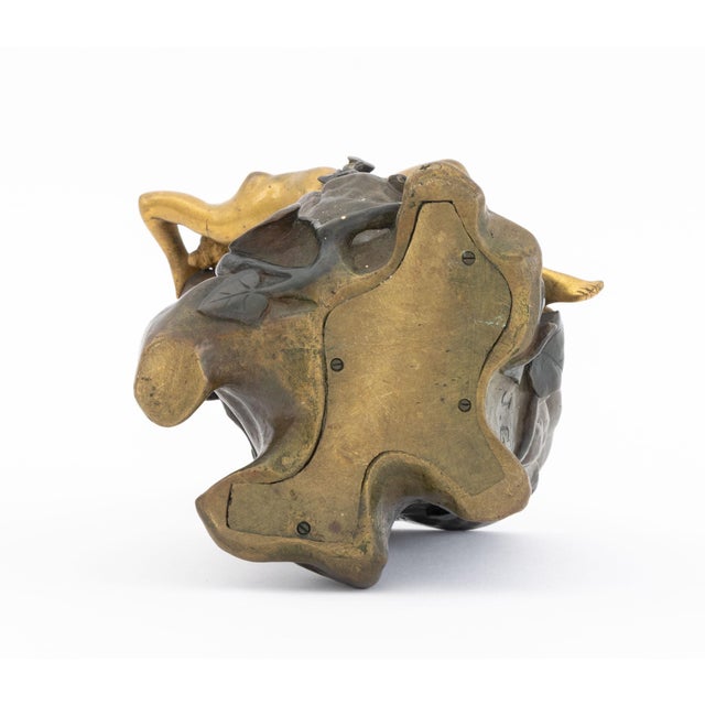 Jean Garnier Patinated Bronze Sculptural Vase For Sale - Image 10 of 10
