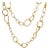 Judith Ripka Diamond Necklace 18k Yellow Gold Long Chain 34.5" For Sale