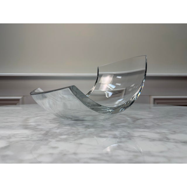 Add a striking architectural focal point to your table setting with this contemporary sculptural glass centerpiece bowl....