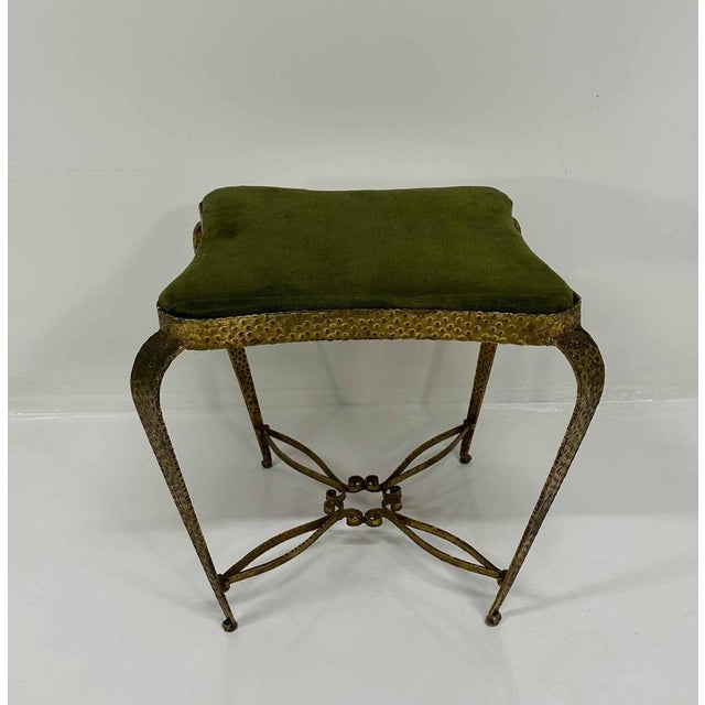 Italian Wall Mirror Console and Pouf attributed to Pierluigi Colli, 1960s, Set of 2 For Sale - Image 11 of 12