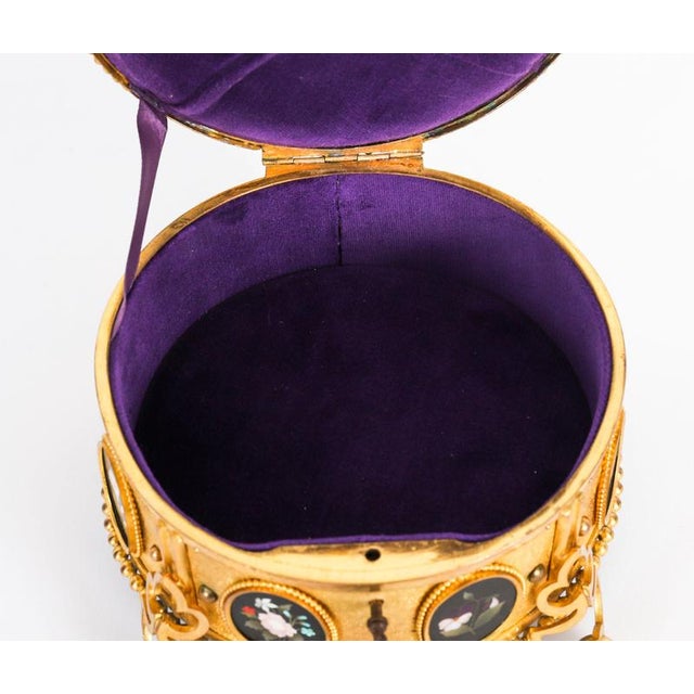 Antique Italian Ormolu and Pietra Dura Jewellery Casket, 1800s For Sale - Image 4 of 16