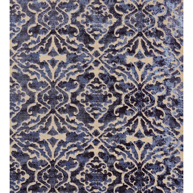 Traditional The House of Scalamandré Palazzo Velvet Fabric, Indigo For Sale - Image 3 of 3
