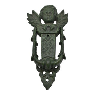 Cast Iron Angel Door Knocker For Sale