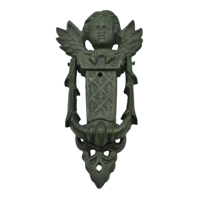 Cast Iron Angel Door Knocker For Sale