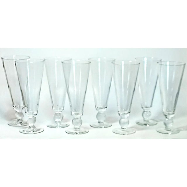 Glass Vintage Sport Pilsners- Set of 8 For Sale - Image 7 of 8