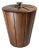 Mid-Century Modern Walnut Ice Bucket or Trash Can by Vermillion For Sale