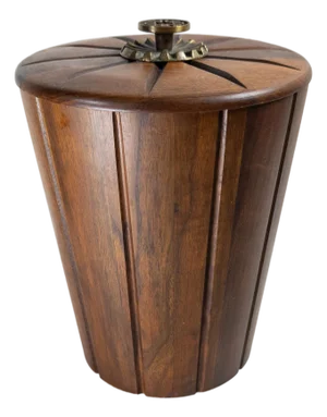 Mid-Century Modern Walnut Ice Bucket or Trash Can by Vermillion