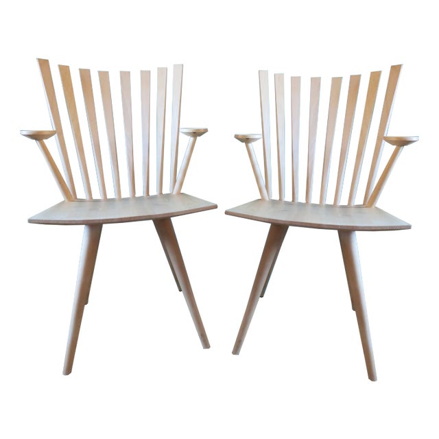 Danish Mikado Armchairs in Maple by J. Foersom and P. Hjort Lorenzen for Fredericia, Set of 2 For Sale