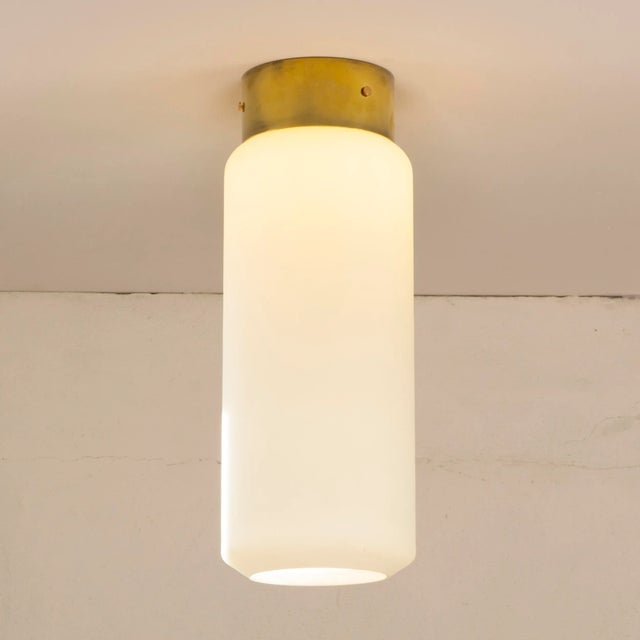 Vintage Italian Murano Glass and Brass Lamp by Azucena Bin for Luigi Hunting Dominioni For Sale - Image 3 of 11