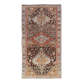 Antique Persian Tribal Design Bakhtiari Rug in Multi Colors by Keivan Woven Arts For Sale