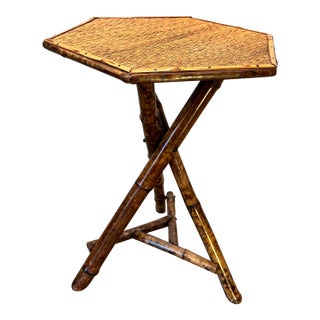 19th Century English Bamboo Side Table For Sale