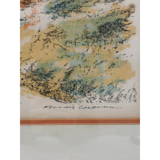 Beige 1980s "Lands End" Original Painting Serigraph of a Lighthouse Signed and Numbered by Frances Caldwell For Sale - Image 8 of 14