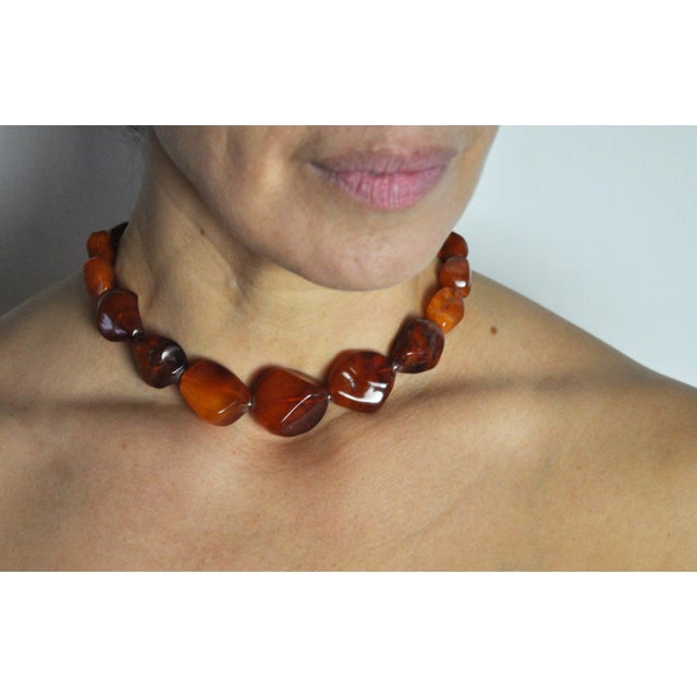 Art Deco Honey Amber Graduated Bead Necklace, 1920s For Sale - Image 6 of 11
