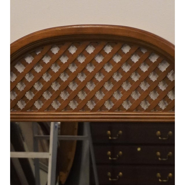 Late 20th Century Bassett Furniture Solid Pecan Italian Mediterranean Style 29" Mirror 290-28-213 For Sale - Image 5 of 8