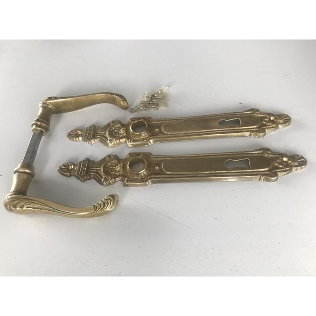 Art Nouveau Brass Handles and Signboards, 1950s, Set of 4 For Sale - Image 18 of 18