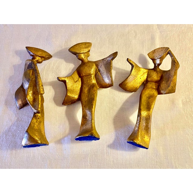Vintage Set of 3 Japanese Women Dancers For Sale - Image 9 of 10