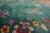 Textile 1920s Green Flowers Modern Antique Chinese Art Deco Carpet 8'9" X 11'6" Knotted Pile Wool Rug For Sale - Image 7 of 9