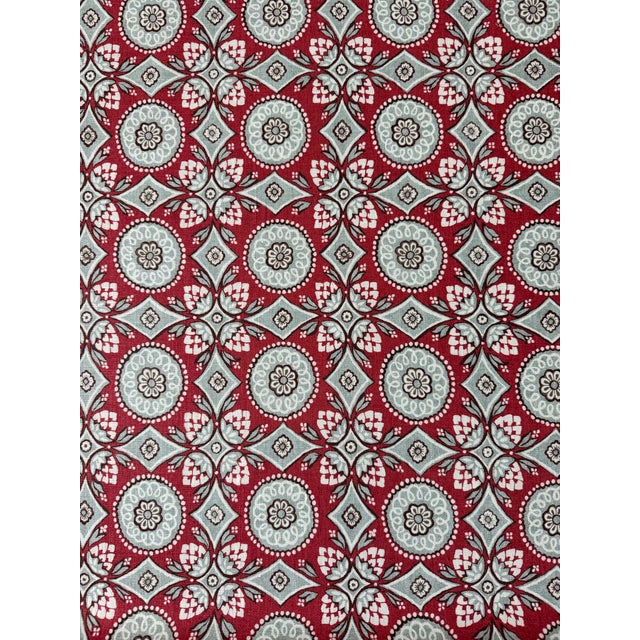 Marvic Textiles Figaro 6216-3 Fraise Linen Fabric 3 6/8 Yards Elegant, geometric print on a special antique-effect soft...