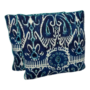Duralee Cerva in Navy Pillows - Pair