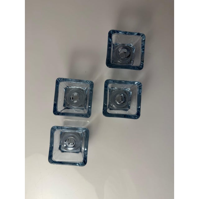 Glass Skjold Candlestick Series by Per Lütken for Holmegaard, Set of 4 For Sale - Image 9 of 11