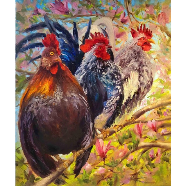 Original oil painting 'Good, bad and ugly'. On canvas 60x50 cm, 2023 Excellent condition. This piece is attributed to the...