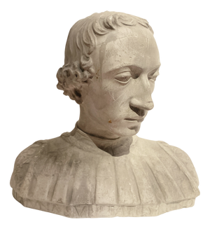 20th Century Sculpted Plaster Cast of a Bust of a Young Man, 1920s