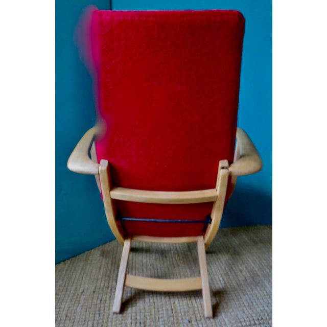 1950s Set of Red Armchairs, Denmark, 1955 For Sale - Image 5 of 10