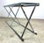 Maison Jansen Modernist Maison Jansen Style X-Base Chrome & Glass Console Table For Sale - Image 4 of 12