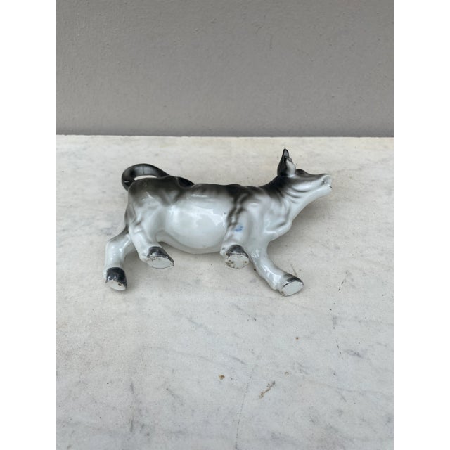 1930s Porcelain White & Black Cow Creamer Circa 1930 For Sale - Image 5 of 6