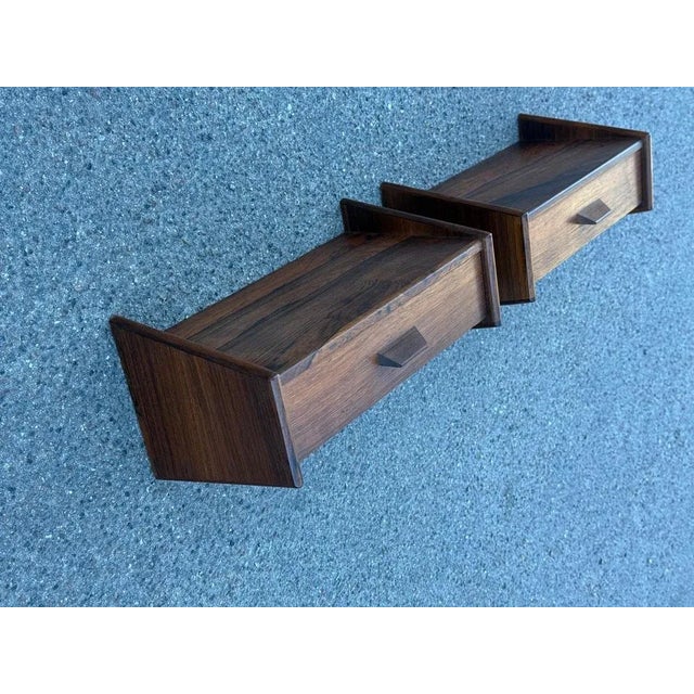 Floating Nightstands, Denmark, 1960s, Set of 2 For Sale - Image 5 of 12