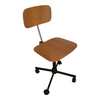 Jørgen Rasmussen Kevi Bent Plywood Desk Chair Made in Denmark Danish Modern For Sale