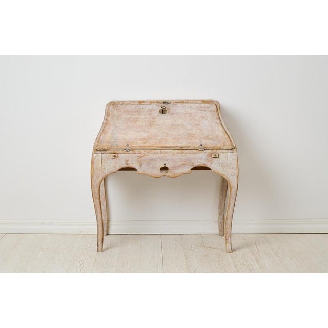 Rococo Antique Swedish Rococo Secretary with Drawers For Sale - Image 3 of 12