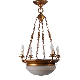 1920's American Pendant Fixture For Sale
