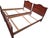 Vintage Pair of Mahogany French Provincial Twin Beds With Original Side Rails For Sale - Image 4 of 7