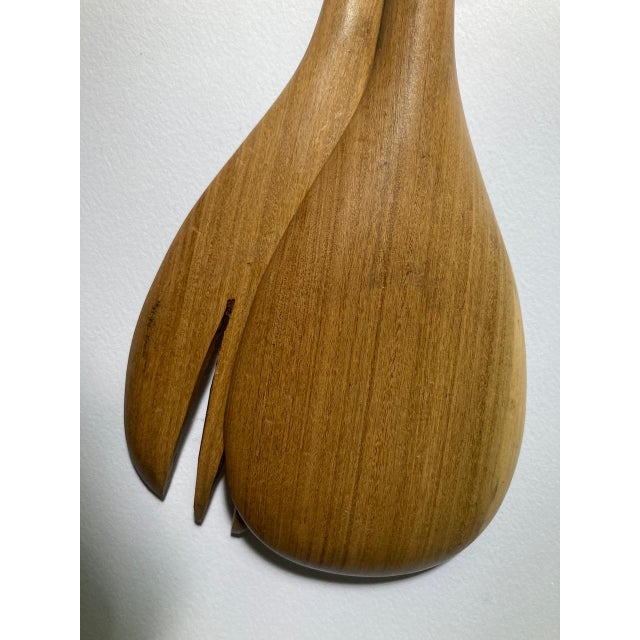 Vintage Set of 2 HandCarved Wooden Elephant Salad Servers Chairish